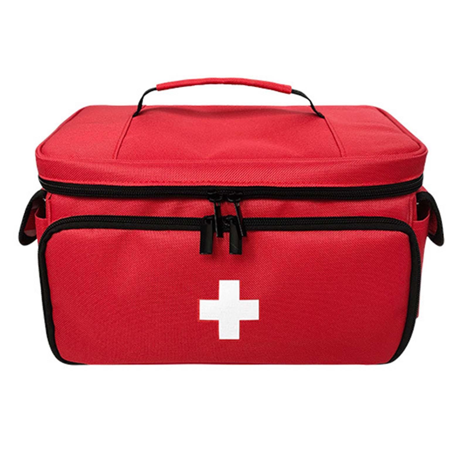 Magideal - Organizador De Botiquines De Emergencia, Bolsa De Almacenamiento Médico, Botiquín De Primeros Auxilios Para Emergencias, Botiquín De Primeros Auxilios Rojo