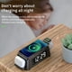 thumbnail image 5 of Reloj despertador con cargador inalámbrico, luz LED y base de carga rápida de 15 W para iPhone y Samsung-Negro, 5 of 7