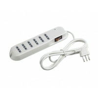 Bticino - Alargador 3Mts / 5Tomas, Blanco + Luz Indicadora