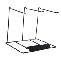 Ioensy - Organizador De Joyas Soporte De Exhibición Colgador De Metal Para Collar Diadema Llaveros 3 Filas Negro 26X19X22Cm