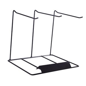 Ioensy - Organizador De Joyas Soporte De Exhibición Colgador De Metal Para Collar Diadema Llaveros 3 Filas Negro 26X19X22Cm