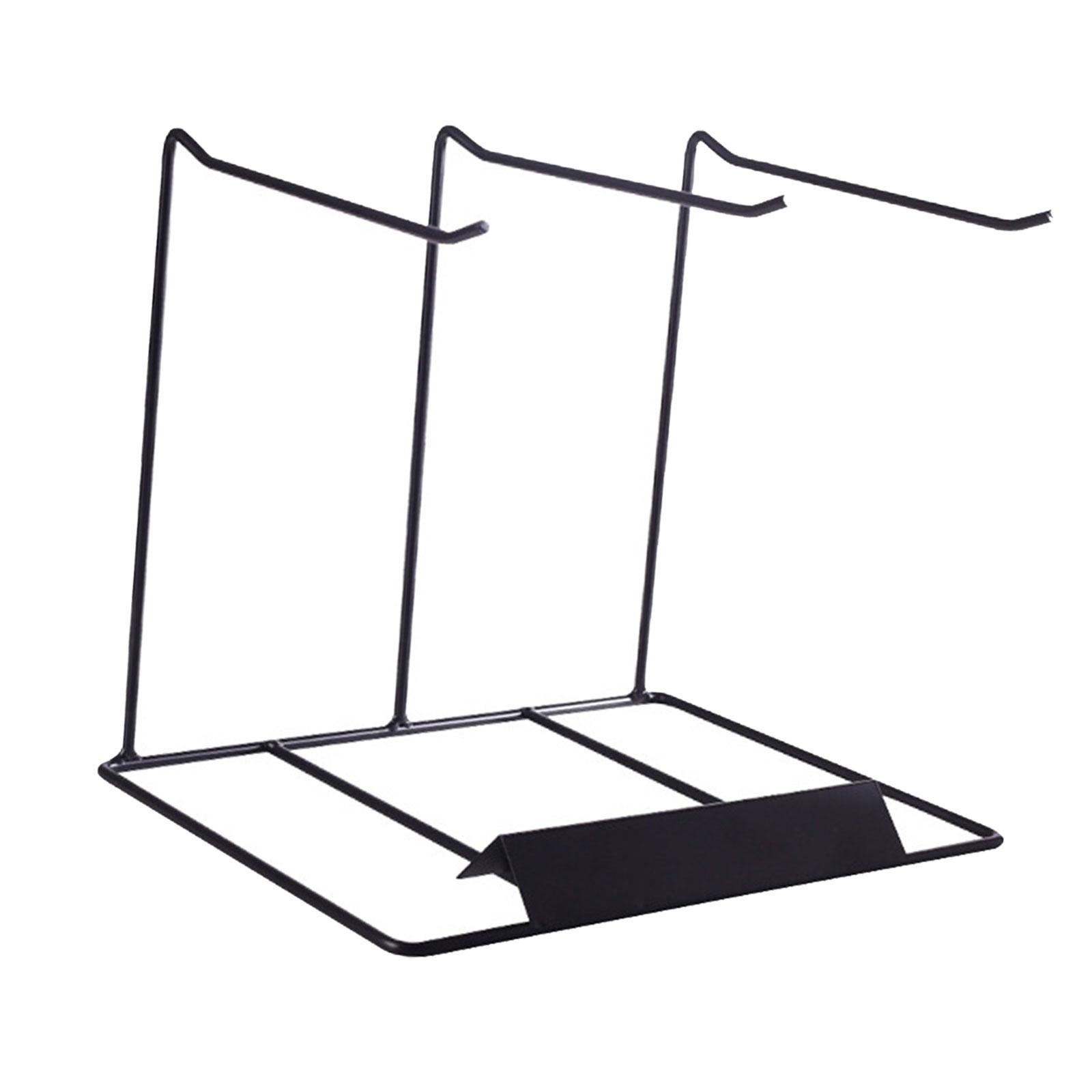 Ioensy - Organizador De Joyas Soporte De Exhibición Colgador De Metal Para Collar Diadema Llaveros 3 Filas Negro 26X19X22Cm