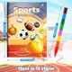 thumbnail image 2 of Libros para colorear BenLouis 12 Sports con 12 crayones apilables, 2 of 7