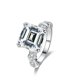 thumbnail image 1 of Anillo de Compromiso de Moissanita de Plata Esterlina 925 5 Quilates Color D Claridad VVS1 Anillos de Aniversario Anillos de Diamante Corte Asscher para Mujer, 1 of 7