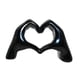 thumbnail image 5 of Estatua De Gesto De Mano, Artesanía, Escultura De Mano De Corazón Para Repisa, Escritorio, Dormitorio, Negro, 5 of 5
