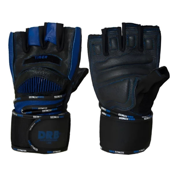 Guantes Gimnasio DRB Tiger Cuero Muñequera Pesas Gym