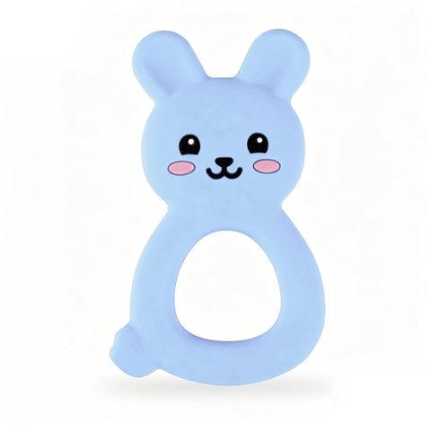 Teether Toy Vbglmya, Conejito De Silicona Para Bebés De 3 A 12 Meses