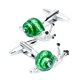 thumbnail image 2 of Delicado Green Brass Snail Design Gemelos 3D Animal Guff Links Joyería, 2 of 5