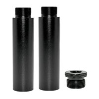 Magideal - 2 Tubos De Extensión De Soporte De Micrófono Con 1 Varilla De Extensión De Micrófono Adaptador De Metal De 5/8"" Para Soportes De Escritorio Y Soporte , F5A