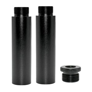 Magideal - 2 Tubos De Extensión De Soporte De Micrófono Con 1 Varilla De Extensión De Micrófono Adaptador De Metal De 5/8"" Para Soportes De Escritorio Y Soporte , F5A