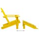 thumbnail image 5 of Silla Adirondack para patio VidaXL con otomana de madera maciza de abeto amarillo, 5 of 8