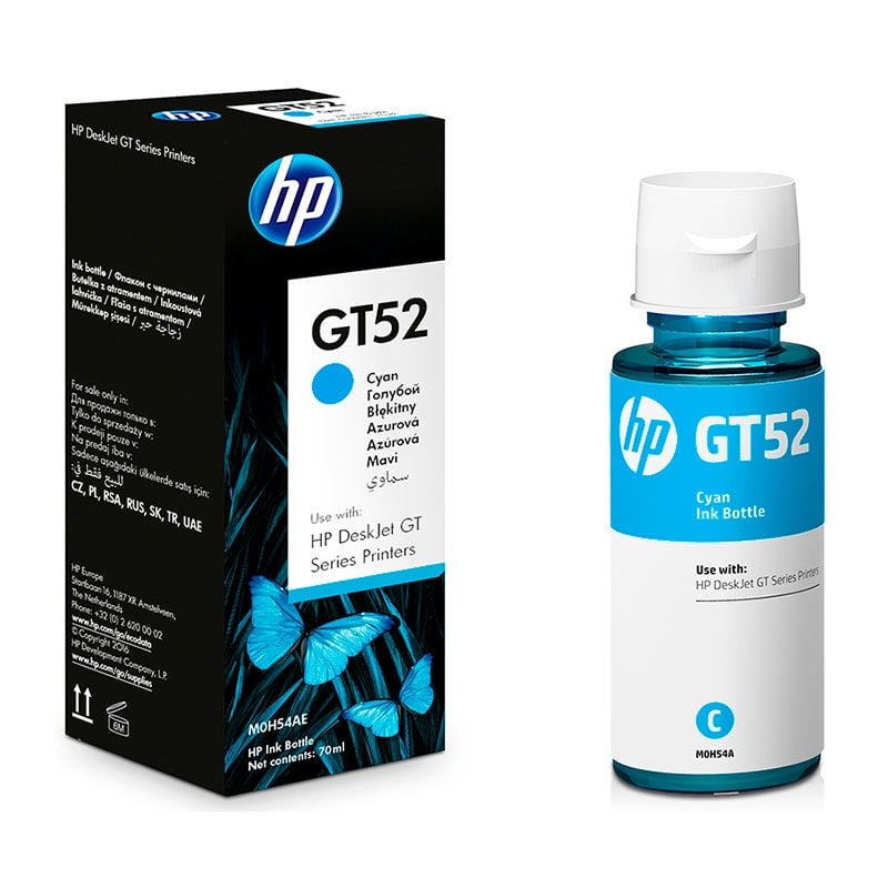 Hp - Botella De Tinta Original Gt52 Cyan