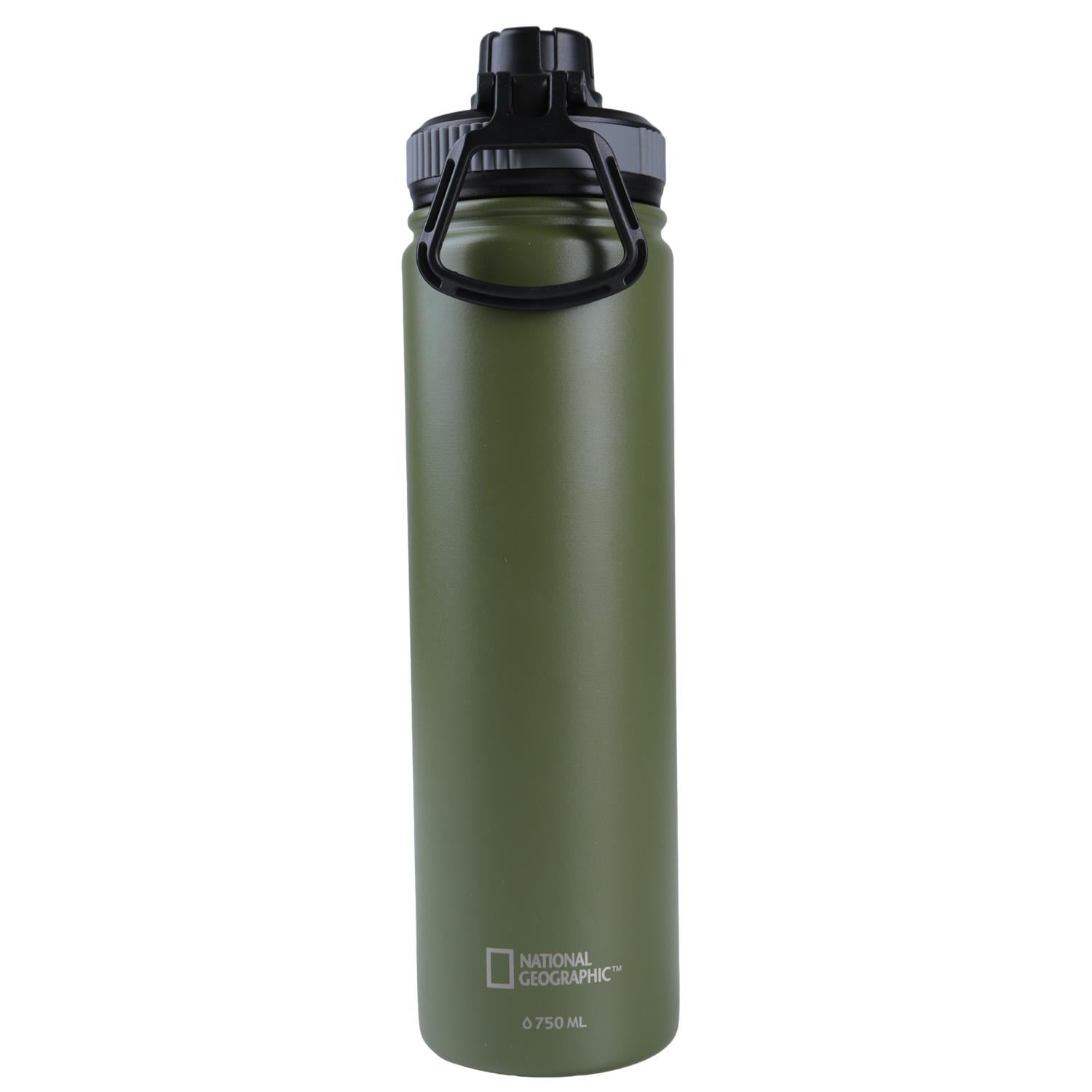 National Geographic - Botella Metálica Térmica Boca Angosta 750ml Verde Militar