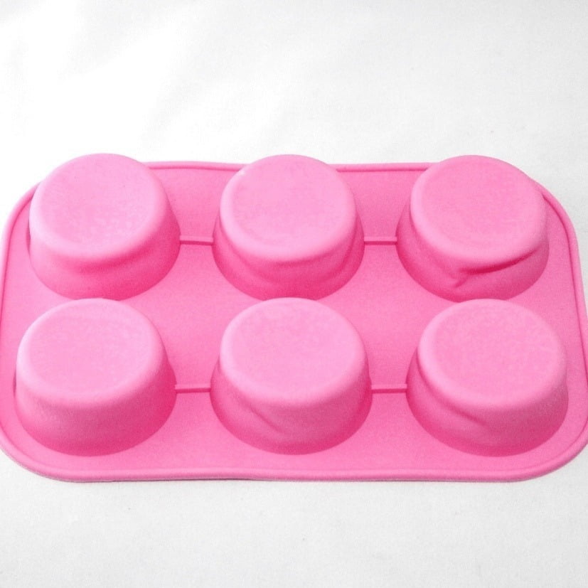 Genérico - Molde Bandeja Para 6 Queques De Silicona Repostería Cocina
