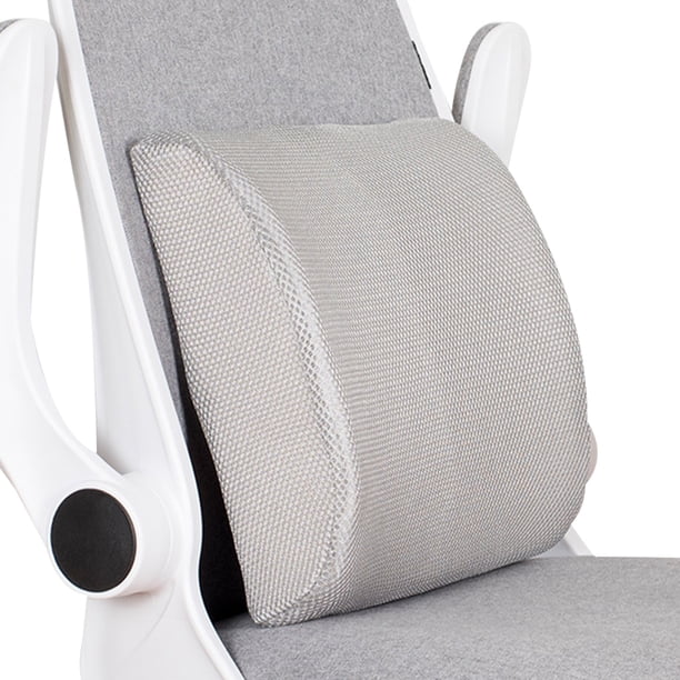 Almohada de apoyo lumbar para silla de oficina y asiento de coche, espuma viscoelástica equilibrada