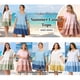 thumbnail image 2 of GRACIA Y GRANDEZA Vestido Midi de Chambray con Volantes de Manga Corta y Dobladillo en Capas para Mujer de Talla Grande 4X Verde, 2 of 8