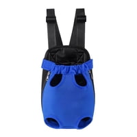 Xusx111 - Mochila Para Perros Mascotas, Portador De Pecho De Malla Transpirable Portátil, Bolsa De Hombro Doble Tejida De Poliéster Para Aventuras Al Aire Libre (Azul, S)