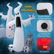 thumbnail image 3 of Fantasma de terror inflable HOPOCO de 12 pies con 3 cabezas de calavera para Halloween, 3 of 9