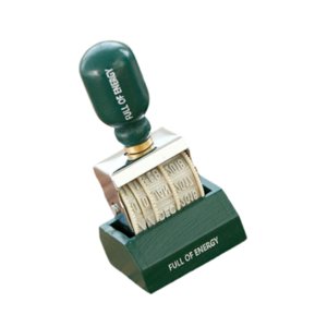 Bothyi - Sello De Fecha Rollers, Resistente Sello De Fecha Para Manualidades, Scrapbooking, Mango Verde