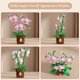 thumbnail image 5 of Set de Construcción FNSJFYZS de Flores Artificiales de Orquídea, 5 of 8