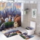 thumbnail image 1 of La vida secreta de tus mascotas-theme 4-Piece Shower Curtain Set with Rugs, Waterproof Bathroom Decor Set Includes Bath Mat, U-Shaped Rug, Toilet Lid Cover and Curtain with Hooks, 1 of 6