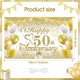 thumbnail image 2 of Pancarta RUMIA 185x110 cm 50.º Aniversario Blanco y Oro, 2 of 7