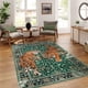 thumbnail image 1 of Alfombra Moynesa Tiger, 160 x 230 cm, estilo bohemio, lavable, verde, 1 of 7