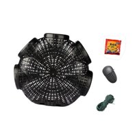 Magideal - Cesta De Pesca De Jaula De Pesca Con Cuerda Reutilizable Ensamblaje Rápido Receptor De Cangrejo Liviano Jaula De Anguila Para Pescadores De Agua Dulce 5 Agujeros