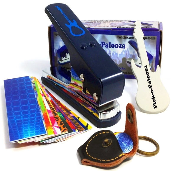 Púa Para Guitarra Punch Con Soporte Y 15 Tiras Color Azul