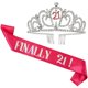 thumbnail image 1 of Sash and Crown fijó el 21 cumpleaños de Juvale y finalmente 21 para ella, 1 of 8
