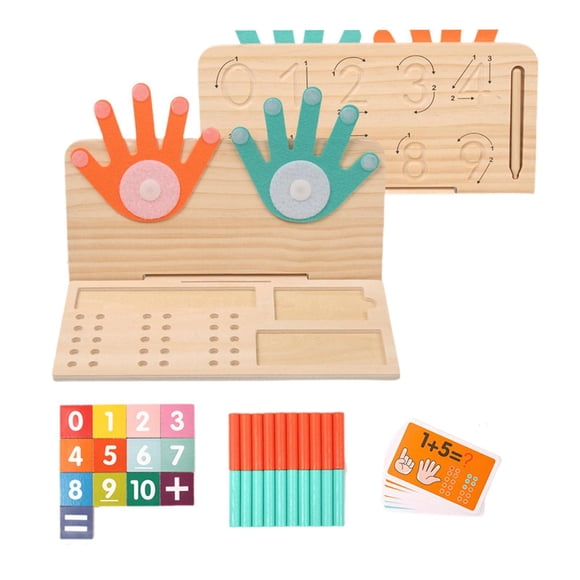 Bloques De Conteo De Números Para Niños, Juego De Matemáticas Con Dedos Para Niños De 3 A 5 Años, Regalos, Tablero De Doble Cara