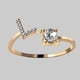 thumbnail image 1 of 26-Letter Gold Rings with Zircon and Rhinestone Adjustable Sturdiness - Perfect Gift for Women, 1 of 5
