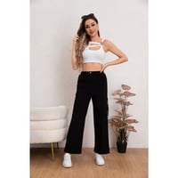 Likeshop - Pantalon Mujer Cargo Recto Ancho Tendencia 0106