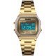 thumbnail image 2 of Reloj PASOY digital para hombre, acero inoxidable dorado, 3 ATM, resistente al agua, 2 of 7