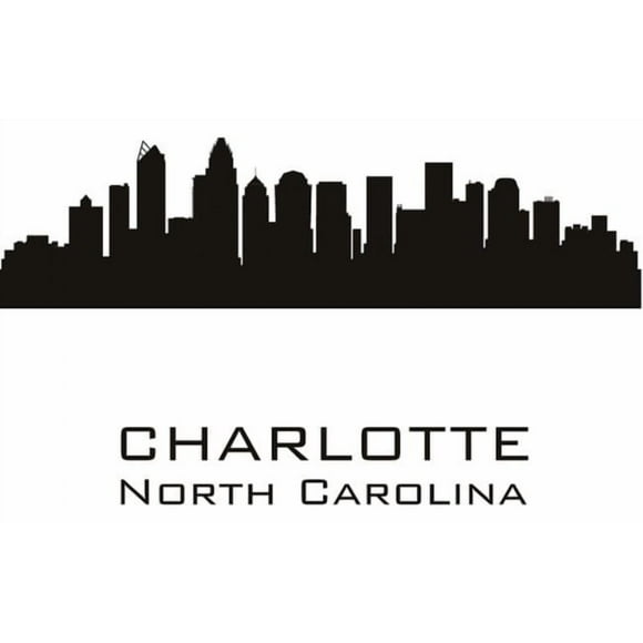 Decomural Charlotte North Carolina City Skyline WS-15416