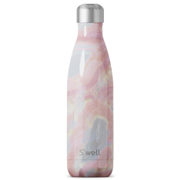 Botella de agua S'well Geode Rose de acero inoxidable con aislamiento al vacío de 500 ml