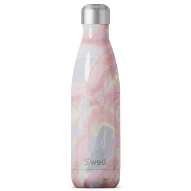 Botella de agua S'well Geode Rose de acero inoxidable con aislamiento al vacío de 500 ml