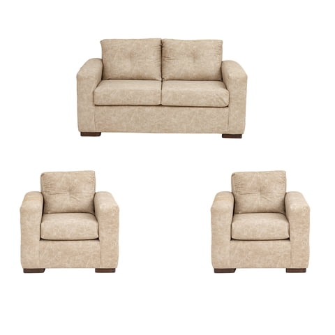 Muebles América - Living Franco 211 Cuero Auris Beige