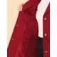 thumbnail image 5 of INSPIRE CHIC Abrigos de Mujer con Botonadura Simple Abrigo Largo de Invierno Gabardina S Burdeos, 5 of 6