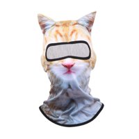 Magideal - Pasamontañas Transpirable Para Exteriores, Pasamontañas Para Animales, Pasamontañas Para Esquí, Pasamontañas Para Montar A Caballo Gato Blanco