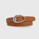 thumbnail image 2 of Cinturón Mujer Hebilla Oval Chic Elegante marron Talla Única, 2 of 3