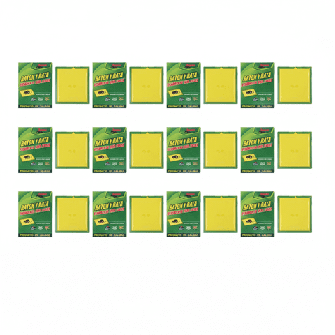 Genérico - Pack De 12 Trampas Pegamento Para Ratones Y Ratas Adhesiva 16.5X21.5 Cm