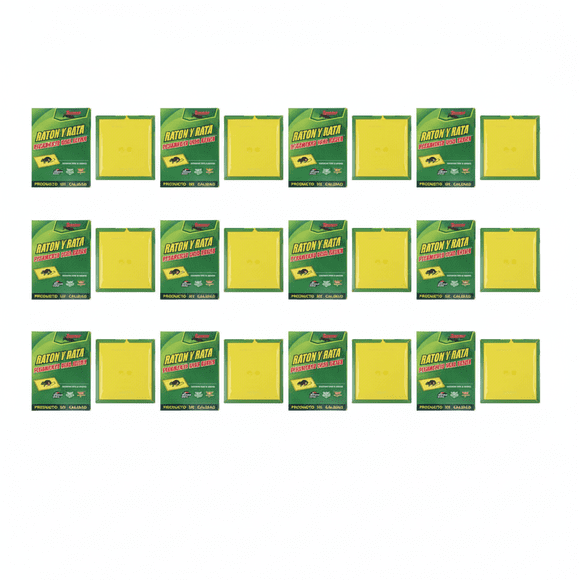 Pack de 12 Trampas Pegamento para Ratones y Ratas Adhesiva 16.5x21.5 cm