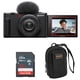 thumbnail image 1 of Cámara De Vlogs Zv 1f Negra Con Tarjeta Sd De 32 Gb Y Bolsa, 1 of 9