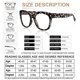 thumbnail image 5 of Gafas de Lectura AEZUNI de Gran Tamaño Leopardo +5.0, 5 of 6