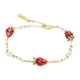 thumbnail image 3 of Pulsera De Fresa Elegante Pulsera De Cadena De Latón Para Amiga Esposa Aniversario Rojo, 3 of 5