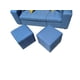 thumbnail image 3 of Sofa Dos Cuerpos Mas Pouf Lino Indigo, 3 of 3
