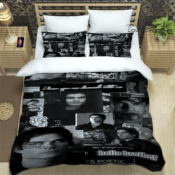 The Vampire Diaries Damon salvatore Bedding Sets exquisite bed supplies set duvet cover bed comforter set bedding birthday gift