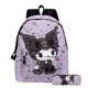 thumbnail image 1 of 3PC-SET Printing Peripheral Sanrio Kuromi Backpack Student School Bag Pencil Case Bag Mochila Boys Girls Anime kawaii Cartoon, 1 of 3