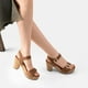 thumbnail image 3 of Sandalias Taco Casual Camel Mujer Weide JS58, 3 of 8